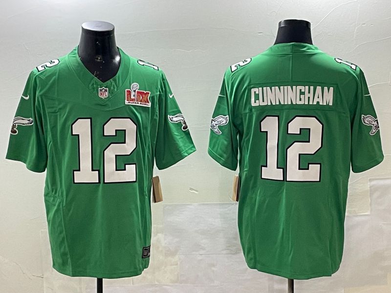 Men Philadelphia Eagles #12 Cunningham Green three generations 2025 Nike Vapor Limited NFL Jersey style 2->philadelphia eagles->NFL Jersey
